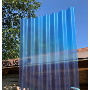 Шифер прозорий  Синій гофрований Волнопласт 1.42 г/куб.см, м2 (рулон 2 * 5 м)