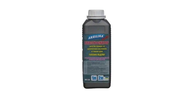 Пластифікатор для бетонних та цементних розчинів (підходить для теплої підлоги) Akrilika 1 л (літо)