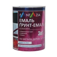Грунт-емаль антикорозійна 3 в 1 Fantazia чорна 2,6 кг