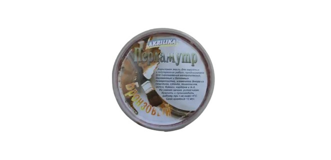Акрилова (перламутр) емаль для зовнішніх і внутрішніх робіт Akrilika (0,35 кг) бронза