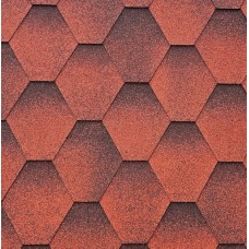 Бітумна черепиця Акваізол Базіс Мозаїка Мак