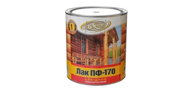 Лак алкідний атмосферостійкий глянсовий ПФ-170 0,7 кг (ж/б 1 л) ТМ Блеск