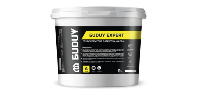 Buduy Expert Фарба глибокоматова латексна,  9л (База А)