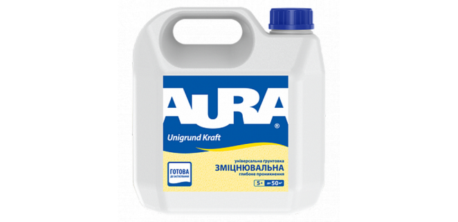 Aura Unigrund Kraft Универсальный укрепляющий грунт глубокого проникновения 5 л