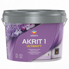 Eskaro Akrit 1 глибокоматова фарба стійка до миття біла 2,85 л