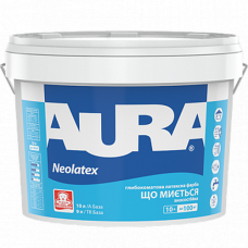 Aura Neolatex стійка до зносу глибокоматова інтер'єрна фарба біла 1 л