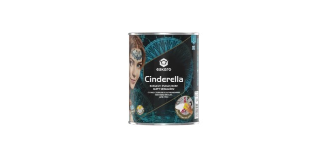 Фарба акрилова Eskaro Cinderella для стель та стін особливо міцна біла матова, 0.9 л Фарба акрилова Eskaro Cinderella для стель та стін особливо міцна біла матова, 0.9 л