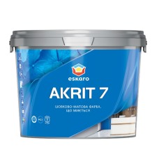 Eskaro Akrit 7 миюча шовково-матова фарба для стін 2,85 л Eskaro Akrit 7 миюча шовково-матова фарба для стін 2,85 л