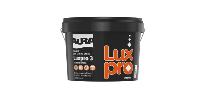 Фарба акрилатна Aura Luxpro 3 біла матова, 10 л