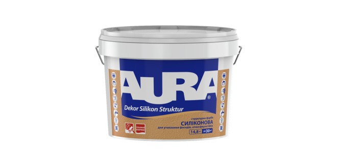 AURA Dekor Silikon Struktur Структурна силіконова фарба 14,8 кг