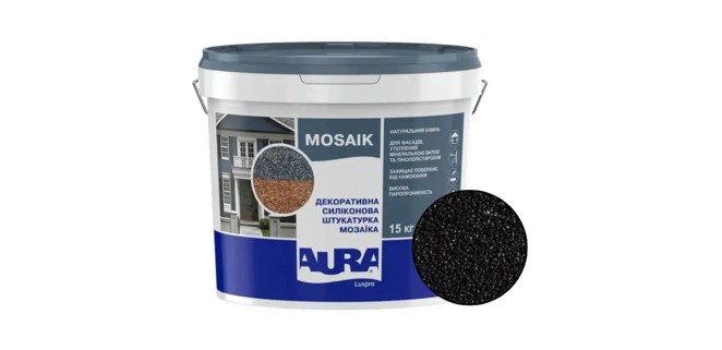 Декоративна силіконова штукатурка мозаїка (байрамікс) Aura Luxpro Mosaik М15, колір B201, 1,5 мм, 15 кг Декоративна силіконова штукатурка мозаїка (байрамікс) Aura Luxpro Mosaik М15, колір B201, 1,5 мм, 15 кг