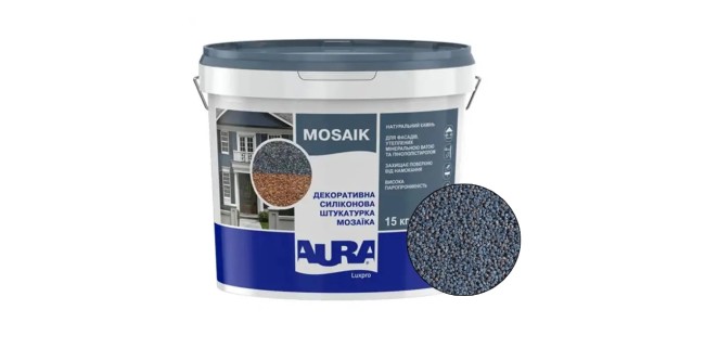 Декоративна силіконова штукатурка мозаїка (байрамікс) Aura Luxpro Mosaik М15, колір B205, 1,5 мм, 15 кг Декоративна силіконова штукатурка мозаїка (байрамікс) Aura Luxpro Mosaik М15, колір B205, 1,5 мм, 15 кг