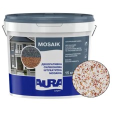 Декоративна силіконова штукатурка мозаїка (байрамікс) Aura Luxpro Mosaik М15, колір B227, 1,5 мм, 15 кг