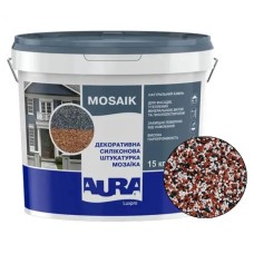 Декоративна силіконова штукатурка мозаїка (байрамікс) Aura Luxpro Mosaik М15, колір B237, 1,5 мм, 15 кг