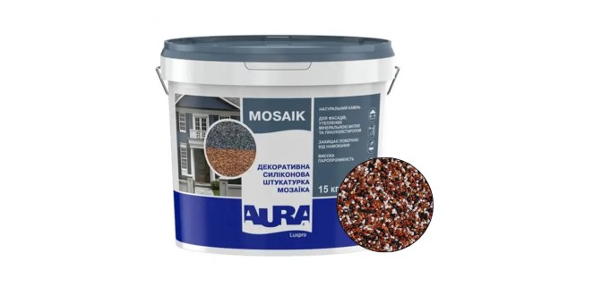 Декоративна силіконова штукатурка мозаїка (байрамікс) Aura Luxpro Mosaik М15, колір B244, 1,5 мм, 15 кг