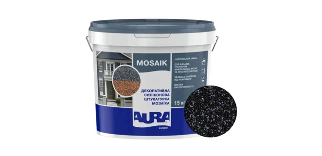 Декоративна силіконова штукатурка мозаїка (байрамікс) Aura Luxpro Mosaik М15, колір B256, 1,5 мм, 15 кг