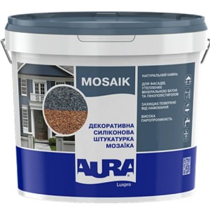 Декоративна силіконова штукатурка мозаїка (байрамікс) Aura Luxpro Mosaik М15, колір B243, 1,5 мм, 15 кг Декоративна силіконова штукатурка мозаїка (байрамікс) Aura Luxpro Mosaik М15, колір B243, 1,5 мм, 15 кг