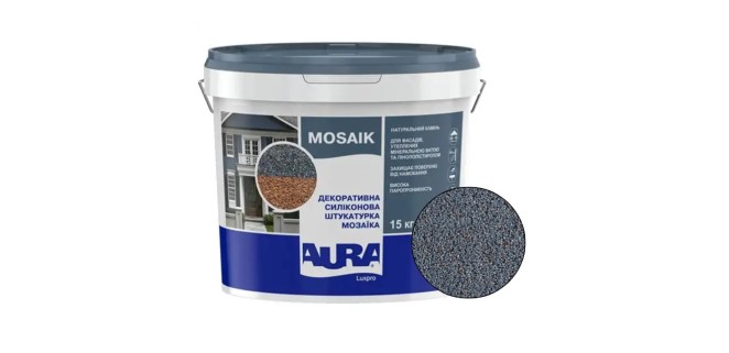 Декоративна силіконова штукатурка мозаїка (байрамікс) Aura Luxpro Mosaik М10, колір S105, 1,0 мм, 15 кг