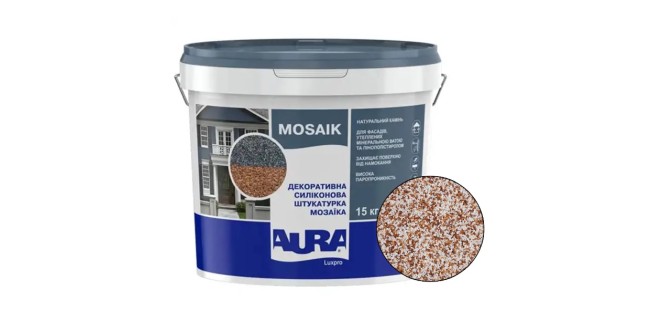 Декоративна силіконова штукатурка мозаїка (байрамікс) Aura Luxpro Mosaik М10, колір S131, 1,0 мм, 15 кг