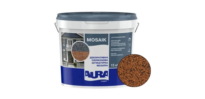 Декоративна силіконова штукатурка мозаїка (байрамікс) Aura Luxpro Mosaik М10, колір S147, 1,0 мм, 15 кг