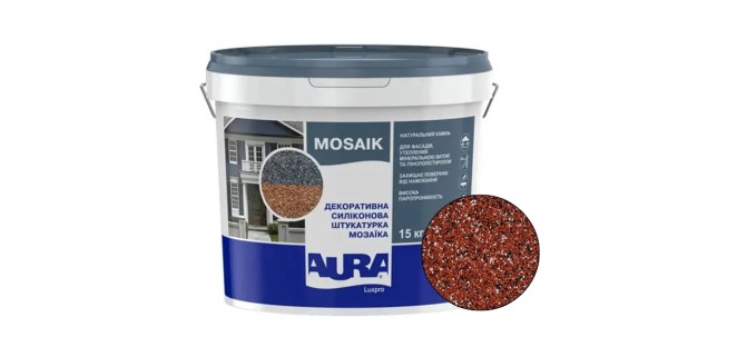 Декоративна силіконова штукатурка мозаїка (байрамікс) Aura Luxpro Mosaik М10, колір S148, 1,0 мм, 15 кг