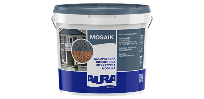 Декоративна силіконова штукатурка мозаїка (байрамікс) Aura Luxpro Mosaik М10, колір S165, 1,0 мм, 15 кг Декоративна силіконова штукатурка мозаїка (байрамікс) Aura Luxpro Mosaik М10, колір S165, 1,0 мм, 15 кг