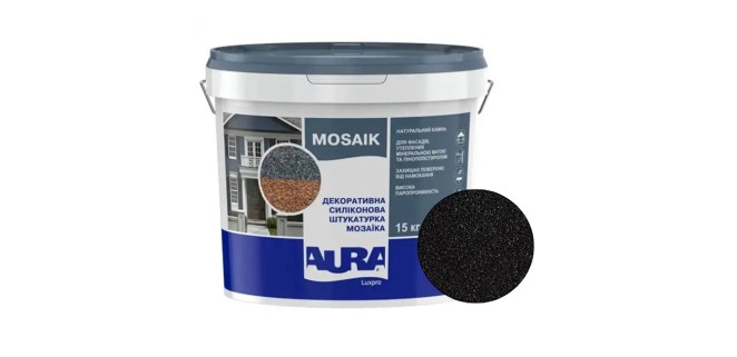 Декоративна силіконова штукатурка мозаїка (байрамікс) Aura Luxpro Mosaik М10, колір S101, 1,0 мм, 15 кг Декоративна силіконова штукатурка мозаїка (байрамікс) Aura Luxpro Mosaik М10, колір S101, 1,0 мм, 15 кг