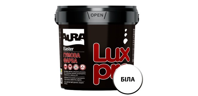 Гумова фарба Aura Luxpro Elaster універсальна матова біла 12 кг