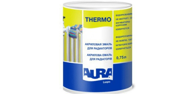 Емаль акрилова для радіаторів Aura Luxpro Thermo, 0,75 л, білий, глянсовий