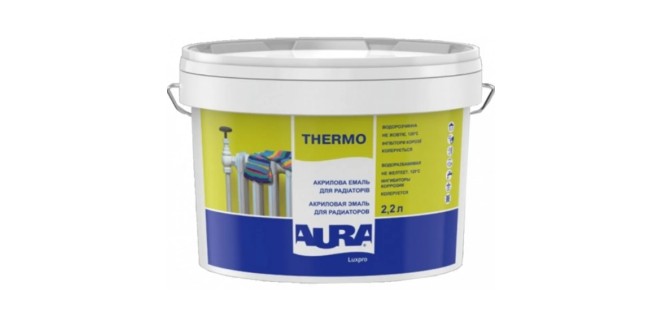 Емаль акрилова для радіаторів Aura Luxpro Thermo, 2,2 л, білий, глянсовий