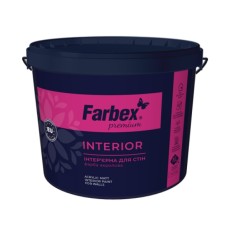 Фарба інтер'єрна високоякісна водно-дисперсійна акрилова Farbex Interior, 7 кг Фарба інтер'єрна високоякісна водно-дисперсійна акрилова Farbex Interior, 7 кг