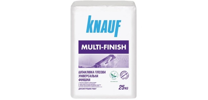 Гіпсова шпаклівка Knauf Мультифініш, 25 кг Гіпсова шпаклівка Knauf Мультифініш, 25 кг