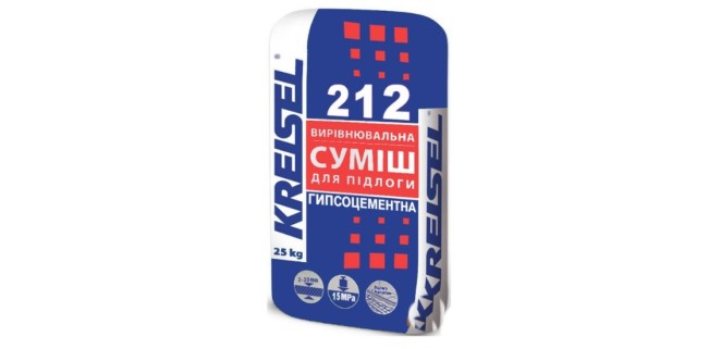 Суміш гіпсова Kreisel 212 для вирівнювання підлоги 3-30мм, 25 кг Суміш гіпсова Kreisel 212 для вирівнювання підлоги 3-30мм, 25 кг