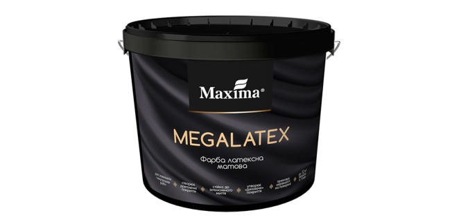 Фарба латексна біла матова MEGALATEX Maxima 7 кг