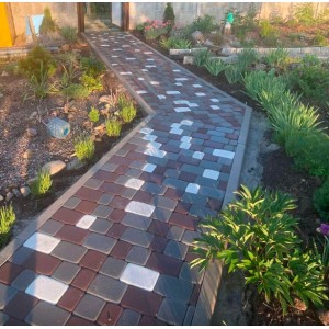 Тротуарная плитка Старе місто h 40 мм, чорна