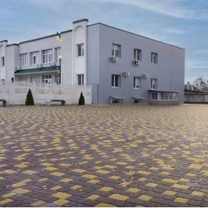 Тротуарная плитка Старе місто h 40 мм, чорна