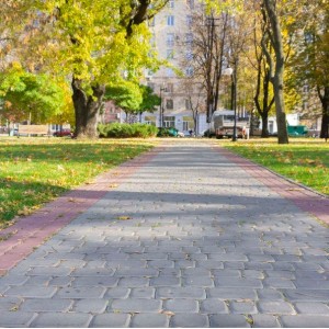 Тротуарная плитка Старе місто h 40 мм, чорна