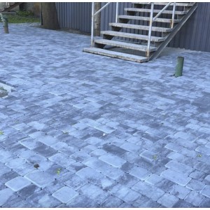 Тротуарная плитка Старе місто h 40 мм, чорна