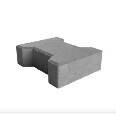 Тротуарна плитка Подвійне Т h 100 мм, сірий Тротуарна плитка Подвійне Т h 100 мм, сірий