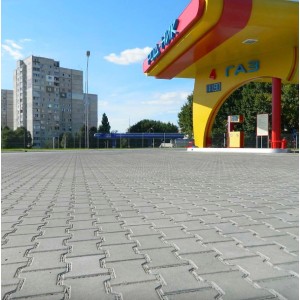 Тротуарна плитка Подвійне Т h 60 мм, сірий