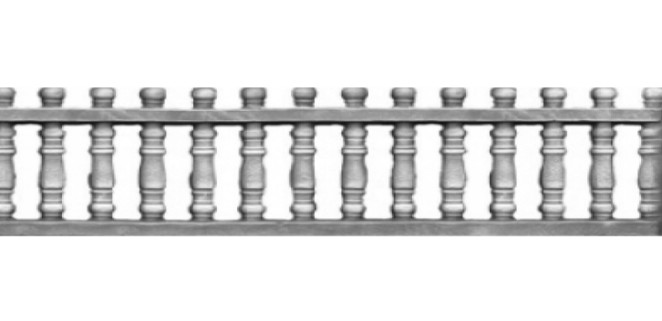 Європаркан односторонній  ажур верх 2000х500 мм