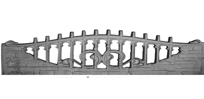 Європаркан односторонній  карпатський камінь ажур 2000х500 мм