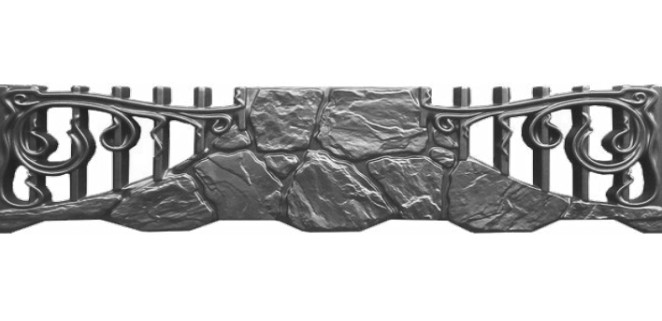 Європаркан односторонній пазл ажур середина 2000х500 мм Європаркан односторонній пазл ажур середина 2000х500 мм