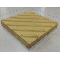 Тротуарна плитка Тактильна Діагональна лінія 30х30 см, жовта Тротуарна плитка Тактильна Діагональна лінія 30х30 см, жовта