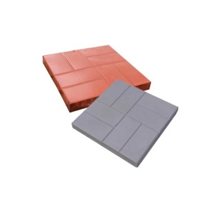 Тротуарна плитка Квадрат Паркет 40х40 см, сіра