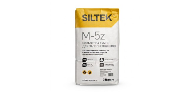 SILTEK М-5z Антрацит Кольорова суміш для заповнення швів цегли 25 кг SILTEK М-5z Антрацит Кольорова суміш для заповнення швів цегли 25 кг