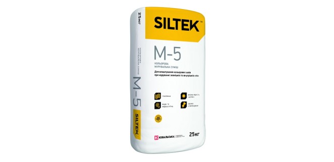 SILTEK М-5 Бетон кольорова мурувальна суміш для клінкерної цегли 25 кг