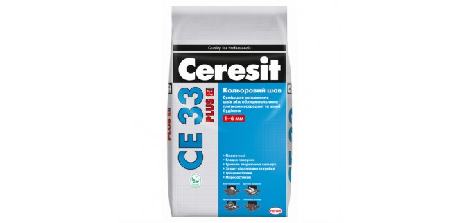 Ceresit CE33 Plus 100 Белый Замазка для швов 1–6 мм, 5 кг