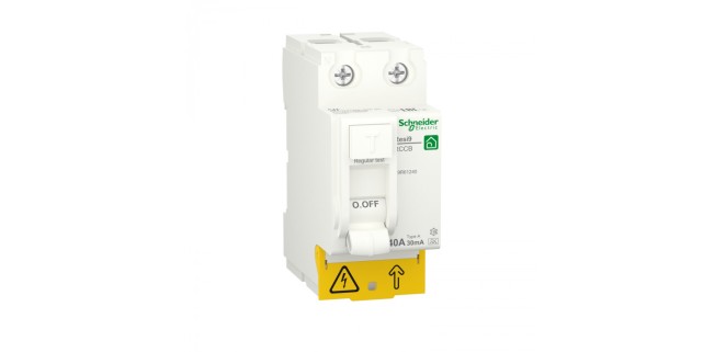 Диференційний вимикач навантаження Resi9 Schneider Electric 40 A, 30 мA, 2P, тип А