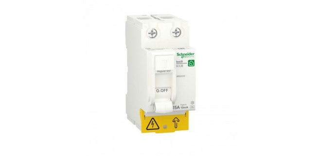 Диференційний вимикач навантаження Resi9 Schneider Electric 25 A, 10 мA, 2P, тип А